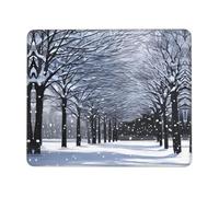 Snow Falling in The Park Printing Large Gaming Mouse Pad, Computer Keyboard Mouse Mat Desk Pad for Gaming Rooms, Home Offices