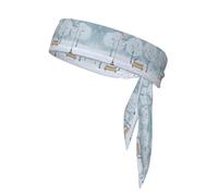 Snow Falling In The Park Unisex Sports Head Tie - Double-Sided, Moisture-Wicking Workout Headband, Adjustable Knotted Band for Running, Yoga & Gym