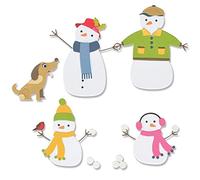Snow Family Dies for Card Making Dogs Snowballs Metal Cutting Dies for DIY Scrapbooking Christmas Winter Snowman Metal Die Cuts Punch Template Moulds Arts Crafts Scrapbooking Supplies Album Decor