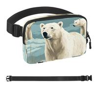 Snow Fat Polar Bear-1557 Unisex Style Fanny Pack: Fashion Waist Packs, Crossbody Bags Sport Slim Fashionable for Jogging Hiking Hiker Woman Man, Multicolor, 1.5x9.0x5.9in/4x23x15cm