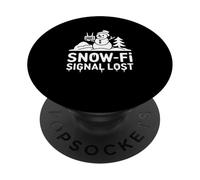 Snow Fi Signal Lost Funny Winter Snowman Wifi PopSockets Adhesive PopGrip