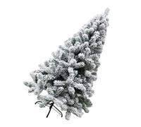 snow flocked christmas tree plastic artificial snowy xmas pine tree bushy christmas full tree with plastic stand for holiday decoration