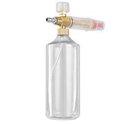 Snow Foam Cannon Compatible with 1/4 Quick Release Pressure Washer, 1L Adjustable Transparent Foam Lance Soap Dispenser for New Generation Adjustable Spray Nozzle (B Size)