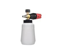 Snow Foam Lance with 1/4" Quick Release for Pressure Washer Gun, Car Wash Sprayer Soap Jet Pot Gun with 1L Adjustable Dispenser Bottle (White)
