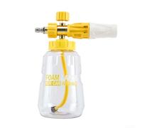 Snow Foam Lance with 1L Capacity for Car Washing, Adjustable Spray Modes from 0 to 45 Degrees and Water to Foam Ratio Control for Effective Cleaning (Yellow)