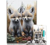 Snow Fox Jigsaw Puzzles for Teenagers,Help The Brain Exercise Addictive Toys to Cultivate Patience Suitable for Couples (38x26cm)
