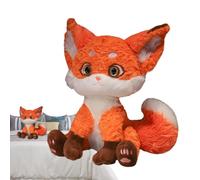 Snow Fox Stuffed Animal Soft Stuffed Cuddly Arctic White Fuzzy Faux Fleece | Cute Fox Plush for Living Room, Bedroom, Sofa, Car, Nursery, Office, Home Decor, Winter Decoration, Lounge