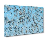 Snow Geese In Flight Canvas Print | Gallery Wrapped 30mm Frame Wall Art | 24x16 inches | Ready to Hang | Abstract Landscape Picture | Living Room Bedroom Lounge Office