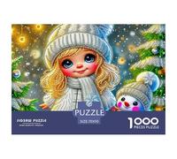 Snow Girl 1000 Piece Jigsaw Puzzle For Adults Educational Games Stress Relief Puzzle Cultivate The Spirit of Teamwork for The Whole for Women, Gifts for Men 70x50cm/1000pcs