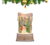 Snow Globe Candle | Flameless Snowfall Candle | Resin Snow Globe, Battery Candle Lantern Snowfall Lantern Candle Decorative Resin Candle Vintage Candle Decor Snow Globe Lantern