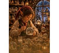 Snow Globe Christmas Notebook - Cute Elf Lined Journal for Holiday Writing: A Charming Snow Globe Maker Illustration Inspired by Winter Magic and Cozy Christmas Moments