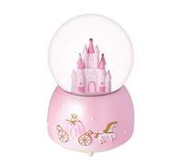 Snow Globe Gift Crystal Ball Castle Music Box Rotating Musical Box Colorful LED Light Melody Musical Gift Artware Christmas Birthday Gift Present For Desktop Ornament Desk Decoration