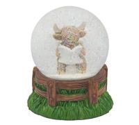 Snow Globe Glitter Highland Cow Lootime Christmas Season Rustic Decor Gift Idea