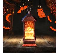 Snow Globe Halloween Lantern Decorations, Battery Operated Lighted Water Glitters Bronze Snow Globe, Halloween Ghost Decoration, Halloween Pumpkin Lighted Holiday Party Gifts and Decorations