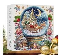 Snow Globe Jigsaw Puzzle | Santa Challenging Puzzles Christmas | Colorful Festive Home Decor for Study Bedroom Fireplace Entrance Family Gathering Party Desktop