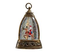 Snow Globe Lantern, Charming Tabletop Decor, 8.5x5x14cm, Christmas Snow Globe Lantern with Music, Lighted Glittering Battery Operated Lamp, Multi-Purpose Uses, for Office, Home, Room and Desk
