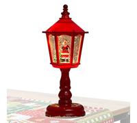 Snow Globe Lantern - Warm Light Snow Globe Lanterns That Light Up Glitter - Battery Powered Hexagonal Wind Lamp Decoration For -Dining Table Fireplace Porch Window Sill