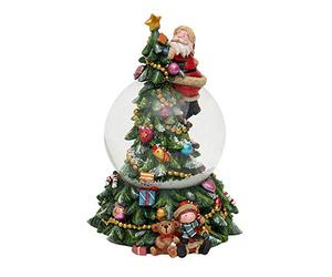 Snow globe on Christmas tree with Santa Claus and sound, dimensions (H x W x D): approx. 18.5 x 13.3 cm / diameter 10 cm.