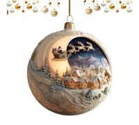 Snow Globe Ornaments 2D Wolf Acrylic Santa Claus Snow Home Decor