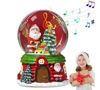 Snow Globes Christmas With Music - Cute Music Ball Water Globe Elegant Cartoon Crystal Balls Battery Powered For Shelves Living Rooms Desks Bedrooms