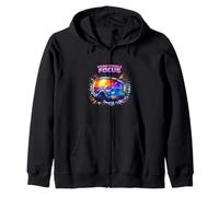 Snow Goggles Mountain Vision Design Zip Hoodie