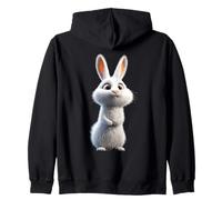 Snow Hare Arctic Hare White Hares Bunny Rabbit Albino Hare Zip Hoodie