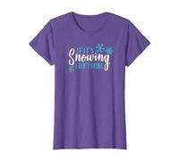 Snow Hater T-Shirt If It's Snowing I Ain't Going T-Shirt, Women, Purple Heather, Small