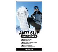 Snow Ice Traction - 2 Piece Boot Spikes, Anti Slip Winter Shoes, Easy Fit Safety Device, Outdoor Activity | Winter Hiking Climbing Use, Reliable Support For Rock Mountain Adventures