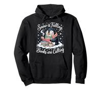 Snow Is Falling Books Are Calling Penguin Design Pullover Hoodie