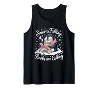 Snow is Falling Books are Calling Penguin Design Tank Top