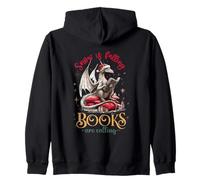 Snow Is Falling Books Are Calling Winter Reading Zip Hoodie