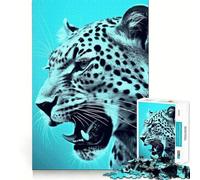 Snow Leopard 1000 Piece Jigsaw Puzzles for Adults Teenagers Solid Logic Toy Quiet Fun Precision Cut Santa Wish Pick (38x52cm)