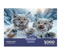 Snow Leopard 1000 Piece Jigsaw Puzzles for Adults Wildlife Fun, Challenging & Brainteasing Birthday Gifts for Women And Man Art Colorful DIY Craft 70x50cm/1000pcs