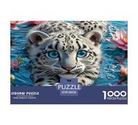 Snow Leopard 1000 Piece Jigsaw Puzzles for Adults Wildlife Impossible Beautiful Home Decoration Art Colorful DIY Craft 38x26cm/1000pcs