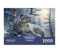Snow Leopard 1000 Piece Jigsaws for Adults Wildlife Impossible Beautiful Home Decoration Art Colorful DIY Craft 70x50cm/1000pcs