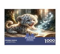 Snow Leopard 1000 Pieces Jigsaw Puzzles for Adults Wildlife Impossible Beautiful Home Decoration Art Colorful DIY Craft 38x26cm/1000pcs