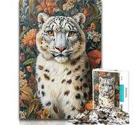 Snow Leopard 1000 Pieces Jigsaw Puzzles For Teens And Adults,Challenging Game Gifts for Is Ideal As A Gift for The Whole Family (38x26cm)