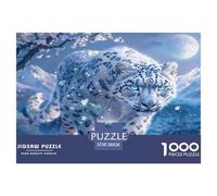 Snow Leopard 1000 Pieces Jigsaws for Adults Wildlife Educational Games Birthday Gifts for Women And Man Art Colorful DIY Craft 38x26cm/1000pcs