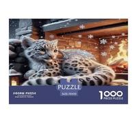 Snow Leopard 1000 Pieces Jigsaws for Adults Wildlife Impossible Birthday Gifts for Women And Man Art Colorful DIY Craft 70x50cm/1000pcs