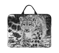 Snow Leopard, 14 Inch Laptop Sleeve, Notebook Bag Laptop Case Sleeve Briefcase with Handle
