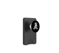 Snow Leopard Art Animal Butterflies PopSockets PopWallet for MagSafe