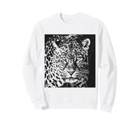 Snow Leopard Cheetah Jaguar Panther Cat Face Black Gift Sweatshirt