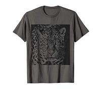 Snow Leopard Cheetah Jaguar Panther Cat Face Black Gift T-Shirt