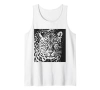 Snow Leopard Cheetah Jaguar Panther Cat Face Black Gift Tank Top