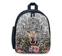 Snow Leopard Cheetah Small Backpack Cute Mini Shoulder Bag 12.6 × 9.4 × 5.9 Inches Daypack