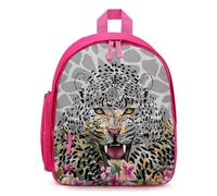 Snow Leopard Cheetah Small Backpack Cute Mini Shoulder Bag 12.6 × 9.4 × 5.9 Inches Daypack
