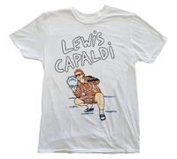 Snow Leopard Cotton T-Shirt Lewis Capaldi White S