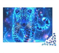 Snow Leopard Cub Reading Magical BookJigsaw Puzzle Animal Eco Friendly Paper Adult Decompression Wall Art Birthday Gift 1000 Pieces 70x50cm/1000pcs