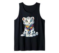 Snow Leopard Face White Leopard Animal Snow Leopard Lover Tank Top