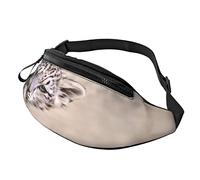 Snow Leopard Fanny Pack for Women Men Fashion Waist Bag Belt Bags with Adjustable Strap Casual Bum Bag for Cycling Workout Hiking Traveling Running Sport